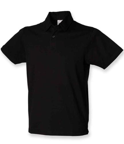 SFMen Stretch Pique Polo Shirt - Black - L